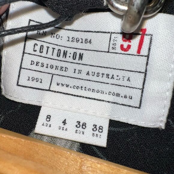 Cotton On Candice Blouson Sleeve Bomber Jacket in Army Rose Black Size 4 NWT - Picture 6 of 9